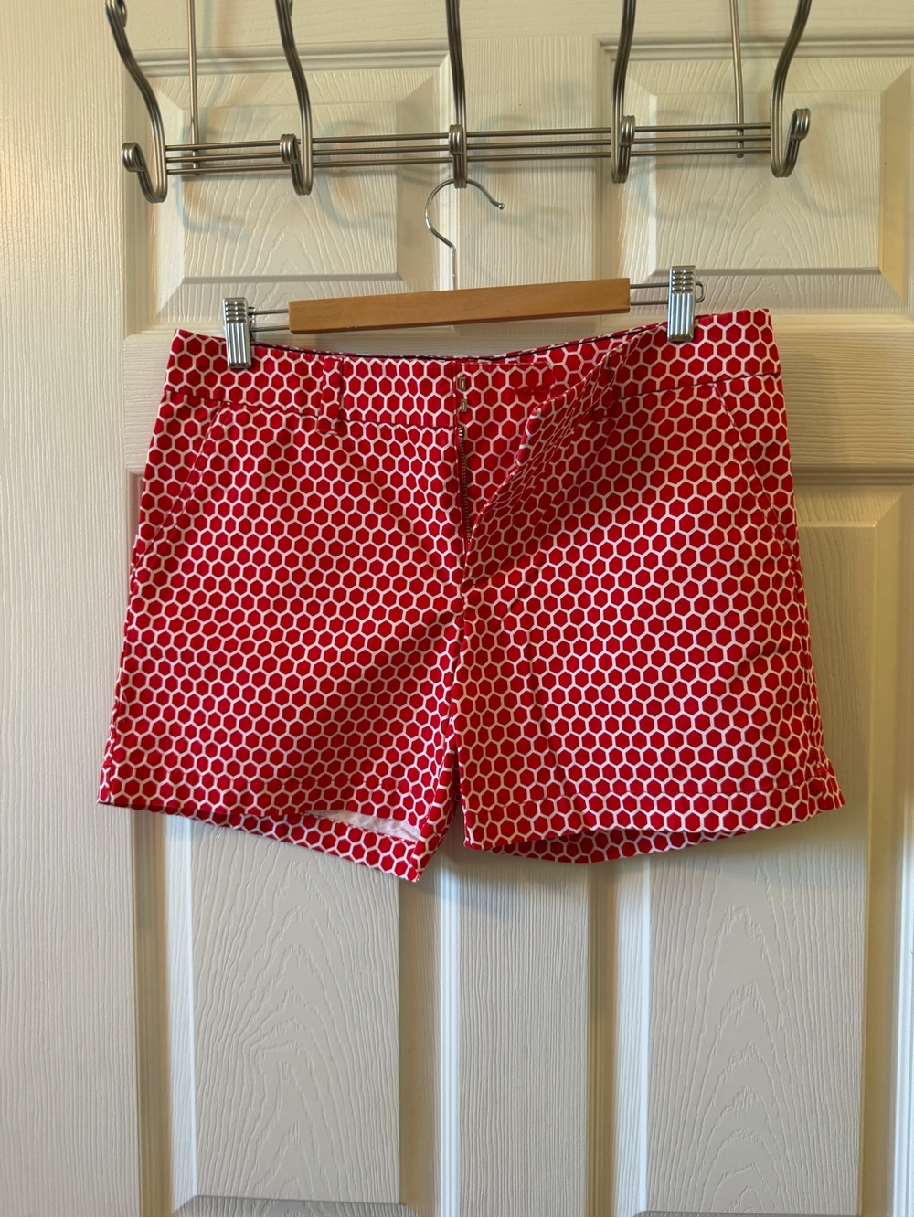 Tommy Hilfiger Red Honeycomb Print Women’s Shorts